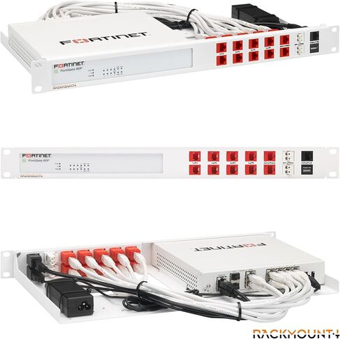 طقم حامل حامل IT لـ Fortinet FortiGate 80F / 81F / 80F-Bypass - 1U 19 بوصة - منافذ أمامية (RM-FR-T15) in Kuwait