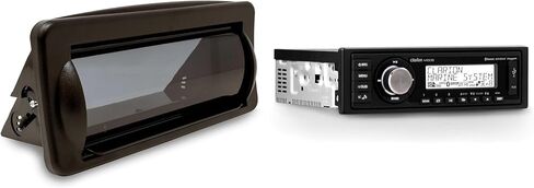 جهاز استقبال الوسائط الرقمية Clarion M508 Single DIN مع بلوتوث مدمج مع مجموعة تثبيت راديو CAMC1B Marine Single DIN مع غطاء قابل للسحب (أسود) in Kuwait