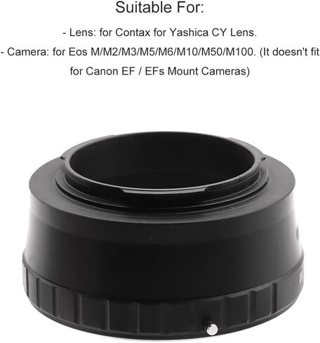 حلقة محول عدسة CY-EOS M لـ Contax/لعدسة Yashica CY Mount ولكاميرا Canon EOS EF-M Mount Mirrorless حلقة محول عدسة معدنية حلقة محول التركيز اليدوي in Kuwait