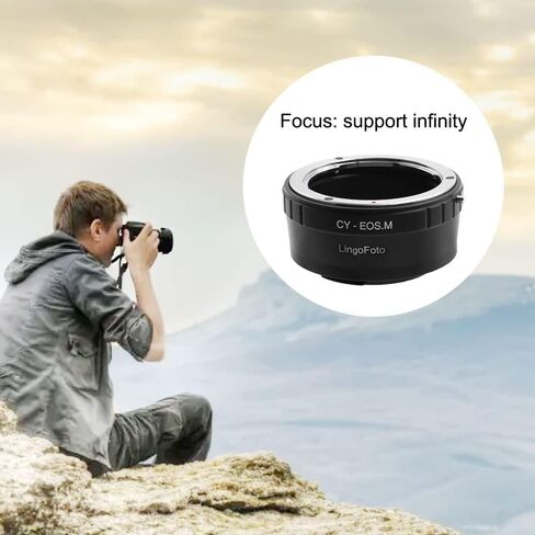 حلقة محول عدسة CY-EOS M لـ Contax/لعدسة Yashica CY Mount ولكاميرا Canon EOS EF-M Mount Mirrorless حلقة محول عدسة معدنية حلقة محول التركيز اليدوي in Kuwait