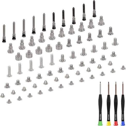 for iPhone 15 Complete Full Screw Set Replacement with Repair Pentalobe Bottom Screws Inner Part with 4 Screwdrivers for A3090 A2846 A3089 A3092 in Kuwait