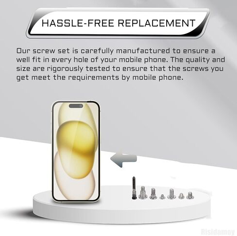 for iPhone 15 Complete Full Screw Set Replacement with Repair Pentalobe Bottom Screws Inner Part with 4 Screwdrivers for A3090 A2846 A3089 A3092 in Kuwait
