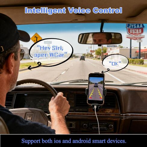 Wireless Backup Camera AHD 1080P License Plate Camera for iPhone iPad Android Smart Phones Clear Night Vision IP68 Waterproof Rear/Front View Reverse Camera for Sedans SUV MPV Van Pickup in Kuwait