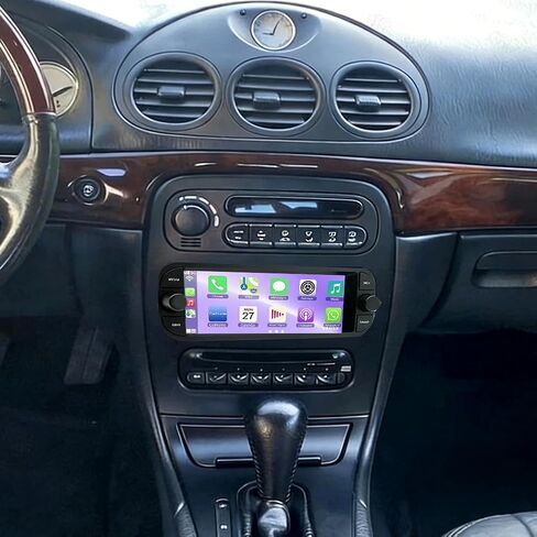ستيريو راديو السيارة لكرايسلر 300M 1999-2004 وحدة رأس مزدوجة Din مع Carplay لاسلكي Android Auto، شاشة لمس 6.86 بوصة Android 14 راديو السيارة مع GPS بلوتوث WiFi EQ Mirror Link SWC Backup Cam، 2+64G in Kuwait