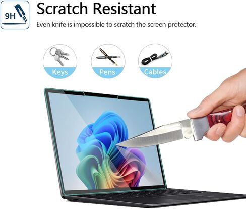 واقي شاشة Adeway Surface Pro 11/9/8/X أزرق يحجب الضوء، زجاج مقسى مضاد للضوء الأزرق، وضوح عالي الدقة، مقاوم للخدش، سهل التركيب، حماية للعين (عبوتان) in Kuwait