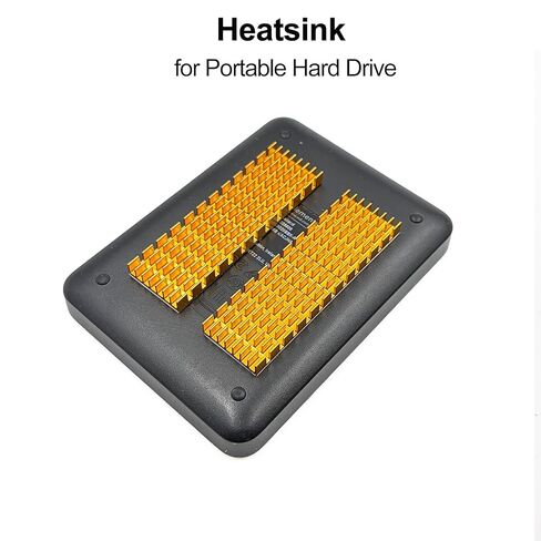 2Pcs Anodized Aluminum Heat Sink with Blue Pre-Applied Thermal Adhesive Tape, 70×22×6mm Slim Cooling Radiator Fin for Electronic Chip Motherboard Router Set-Top Box Thermoelectric Peltier, Gold in Kuwait
