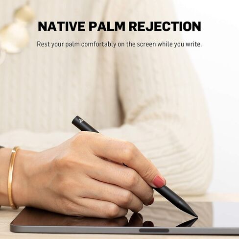 قلم ألعاب Adonit مع قلم ألعاب iPad رفض راحة اليد، عالي الدقة، لجهاز iPad Air 3rd، الجيل الرابع، iPad mini 5th، iPad 6th، 7th، 8th Gen، iPad Pro 3rd، 4th Gen، (11/12.9 بوصة) in Kuwait