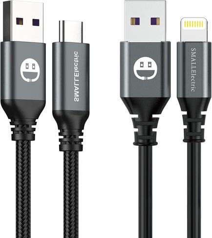 كابل USB صغير من النوع C 5 قطع سلك شحن سريع 10 أقدام + 3 قطع كابل لايتنينج لشاحن iPhone 3 أقدام in Kuwait