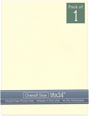 CountryArtHouse Cream Linen 18x24 Uncut Art Mat Board - No Opening - 1 Mat in Saudi Arabia