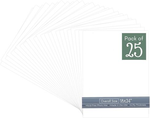 CountryArtHouse Cream Linen 18x24 Uncut Art Mat Board - No Opening - 1 Mat in Saudi Arabia