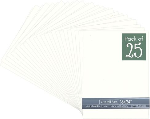 CountryArtHouse Cream Linen 18x24 Uncut Art Mat Board - No Opening - 1 Mat in Saudi Arabia