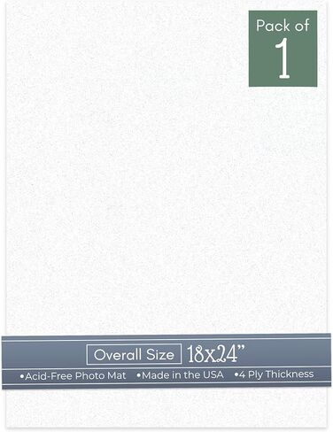 CountryArtHouse Cream Linen 18x24 Uncut Art Mat Board - No Opening - 1 Mat in Saudi Arabia