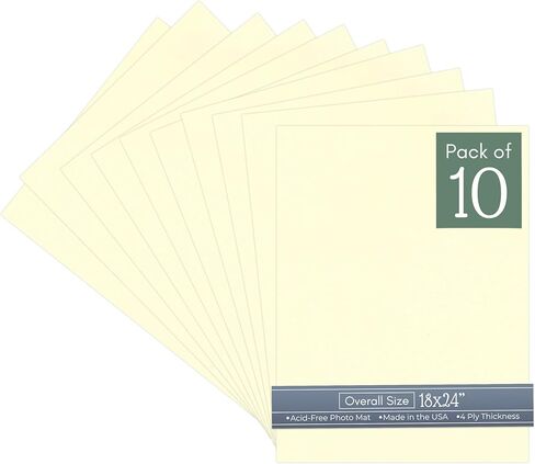 CountryArtHouse Cream Linen 18x24 Uncut Art Mat Board - No Opening - 1 Mat in Saudi Arabia