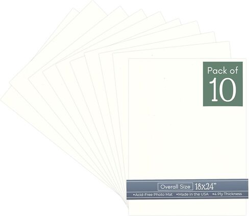 CountryArtHouse Cream Linen 18x24 Uncut Art Mat Board - No Opening - 1 Mat in Saudi Arabia