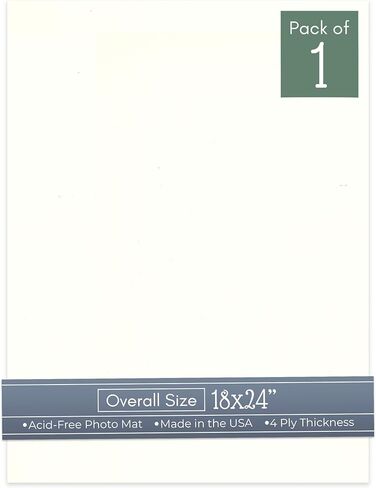 CountryArtHouse Cream Linen 18x24 Uncut Art Mat Board - No Opening - 1 Mat in Saudi Arabia