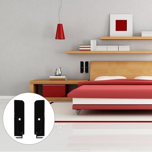 حامل جداري للهواتف الذكية والتابلت قابل للتعديل من HOMSFOU، قاعدة هاتف سوداء مثبتة على الحائط مع تصميم فتحة للاستخدام في المنزل والمكتب in Kuwait