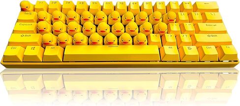 Duck Mechanical Keyboard with RGB Backlit Lighting - Wired USB-C Cute Duck Theme Keyboard with Quack Sound & Volume Control in Kuwait
