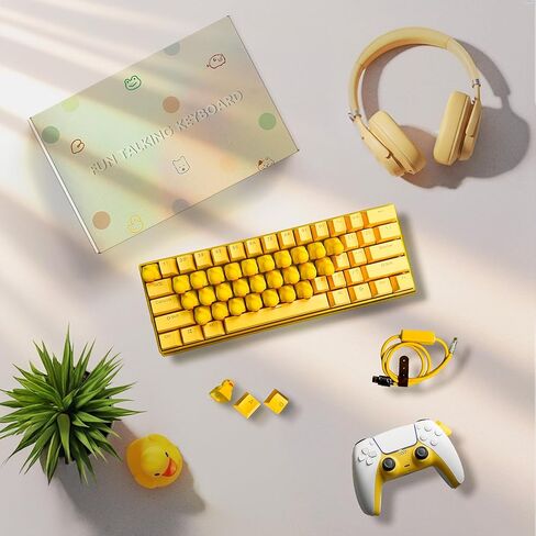 Duck Mechanical Keyboard with RGB Backlit Lighting - Wired USB-C Cute Duck Theme Keyboard with Quack Sound & Volume Control in Kuwait