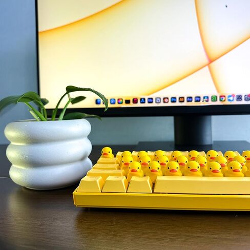 Duck Mechanical Keyboard with RGB Backlit Lighting - Wired USB-C Cute Duck Theme Keyboard with Quack Sound & Volume Control in Kuwait