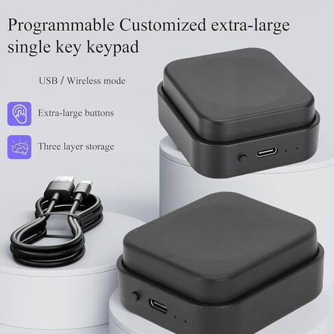 VBESTLIFE Large Enter Key, Bluetooth 2.4GHz Wired 3 Mode Programmable Large Single Key Keypad for Copy Paste Gaming Work in Kuwait
