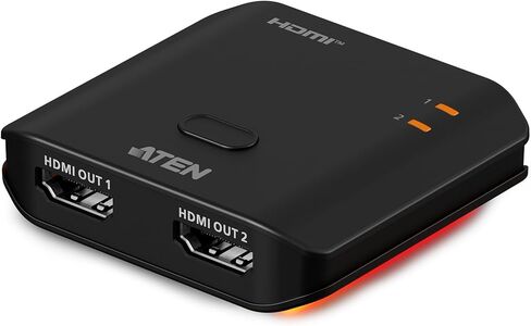 ATEN Essentials VS4812 2-Port True 4K HDMI Splitter, 1 Source to 2 Displays, 4096x2160, HDR10+, Deep Color, HDCP1.4, HDCP2.2, DTS-HD, Dolby TrueHD, One Touch Screen Off in Kuwait