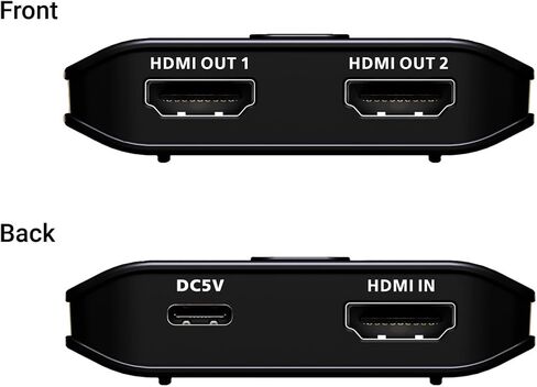 ATEN Essentials VS4812 2-Port True 4K HDMI Splitter, 1 Source to 2 Displays, 4096x2160, HDR10+, Deep Color, HDCP1.4, HDCP2.2, DTS-HD, Dolby TrueHD, One Touch Screen Off in Kuwait
