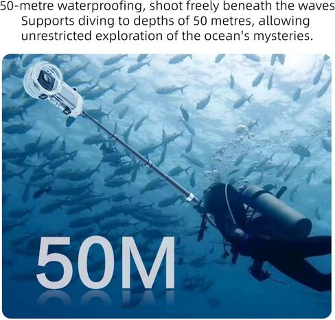 حافظة غوص ممتازة غير مرئية بالكامل بزاوية 360 درجة لجهاز Insta360 X5، مقاومة للماء حتى عمق 50 مترًا in Kuwait