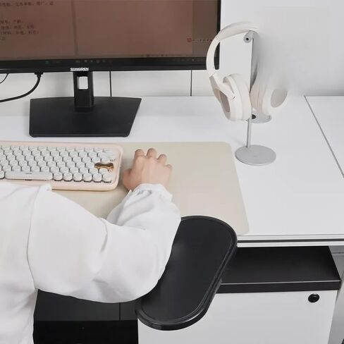 دعم مسند الذراع من Ouliget للمكتب، موسع مسند ذراع مكتب الكمبيوتر القابل للتعديل بزاوية 180 درجة، رف مسند ذراع للمكتب، مسند ذراع مريح لتخفيف التعب in Kuwait