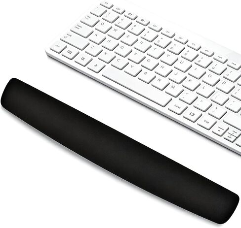 Silicone Keyboard Wrist Rest – Non-Slip Ergonomic Wrist Support Pad for Typing, Durable Gel Wrist Rest for Desk, Easy Clean, Comfortable for Office, Home & Gaming, Black 15.7" in Kuwait