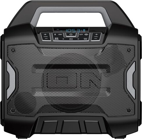 ION Sport Boom - مكبر صوت بلوتوث خارجي محمول بقدرة 60 وات مع ميكروفون، IPX5 مقاوم للماء، بطارية تدوم 15 ساعة، راديو FM، منفذ USB، تطبيق (متجدد) in Kuwait
