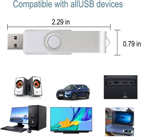 محركات أقراص فلاش USB سعة 16 جيجابايت محركات أقراص USB 3.0 محركات أقراص فلاش محركات أقراص USB كبيرة الحجم حزمة محرك أقراص الإبهام عصا الذاكرة (أبيض 1 قطعة) in Kuwait
