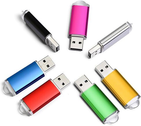 128GB USB Flash Drive with Type C Adapter and Lanyard, USB 2.0 High Speed Metal Pen Drive, Storage Memory Stick for Phone/Pad/PC/Laptop - (Silver 128GB) in Kuwait