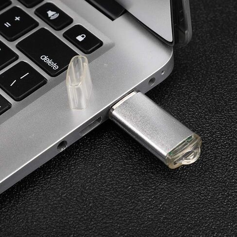128GB USB Flash Drive with Type C Adapter and Lanyard, USB 2.0 High Speed Metal Pen Drive, Storage Memory Stick for Phone/Pad/PC/Laptop - (Silver 128GB) in Kuwait