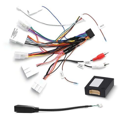 لتويوتا سلك الطاقة/صندوق البروتوكول لراديو السيارة JBL الأسلاك تسخير 16 دبوس محول متوافق مع تويوتا أفالون كامري كورولا RAV4 هايلاندر C-HR برادو سيينا كانبوس التحكم في عجلة القيادة in Kuwait