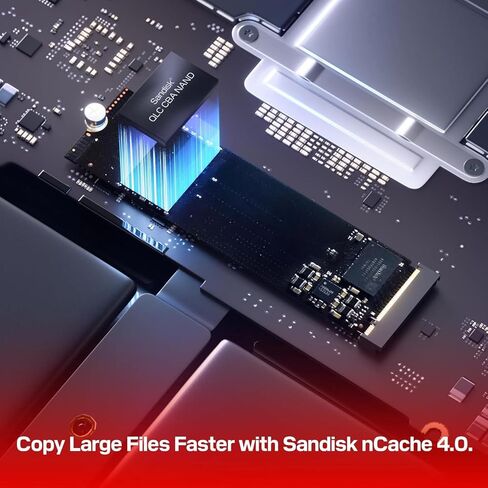 Blue SN5100 1TB NVMe SSD - M.2 2280، PCIe Gen 4.0، محرك أقراص الحالة الصلبة الداخلي - سرعات قراءة تصل إلى 7100 ميجابايت / ثانية، ترقية التخزين للكمبيوتر الشخصي / أجهزة الكمبيوتر المحمولة - WDS100T5B0E in Kuwait