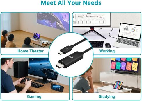 Monoprice USB-C to HDMI 2.1 Active Cable - 8K60Hz Ultra High-Speed 10ft Black in Kuwait
