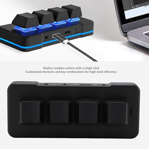 Diyeeni Small Keypad, Wireless 2.4G Bluetooth Wired USB 3 Modes Programmable RGB Blue Switch Mechanical Keypad with Macro Definition for Phone Computer Tablet in Kuwait