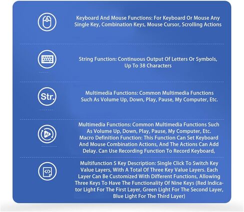 Diyeeni Small Keypad, Wireless 2.4G Bluetooth Wired USB 3 Modes Programmable RGB Blue Switch Mechanical Keypad with Macro Definition for Phone Computer Tablet in Kuwait
