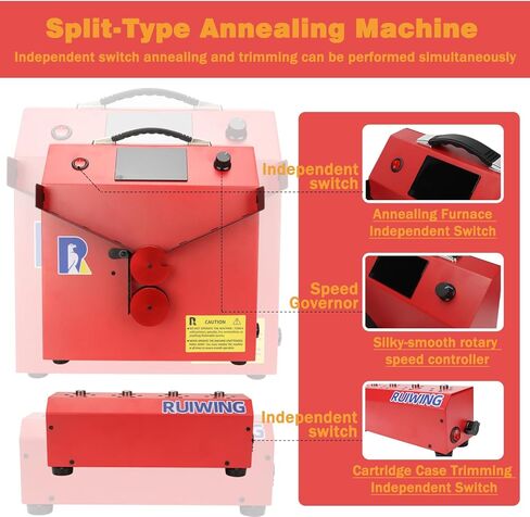 RUIIWING 2026 Upgrade Brass Case Annealer with Case Prep Station – RED Forged & Rebuilt Annealing Machine for 223, 5.56, 308, 6.5, 338 lapua, Torch and Hose Included in Kuwait