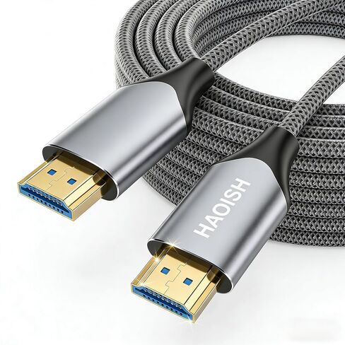 كابل HDMI 2.1 8K بطول 6.6 قدم، سلك HDMI عالي السرعة 48 جيجابت في الثانية، يدعم 8K@60HZ، 4K@240HZ، HDR ديناميكي، HDCP 2.3، كابلات eARC للكمبيوتر المحمول، الشاشة، جهاز العرض، التلفزيون، بلو راي، PS5 in Kuwait