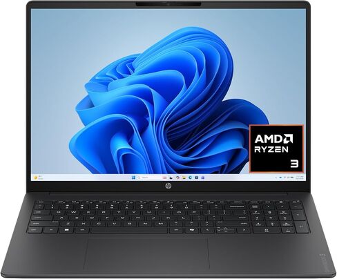 HP OmniBook 3 16 inch Laptop PC, 2K Touchscreen, AMD Ryzen 3 30, 8 GB RAM, 256 GB SSD, AMD Radeon 610M GPU, Windows 11 Home, Mica Silver, 16-by0199nr in Kuwait