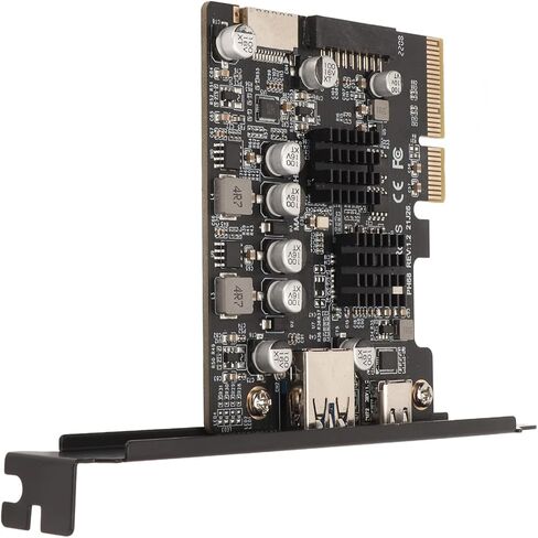 بطاقة PCIE Type C عالية السرعة بسرعة 10 جيجابت في الثانية، بطاقة توسيع PCIE USB3.2 مطلية بالذهب للكمبيوتر المكتبي، مصدر طاقة عالي للأجهزة الخارجية، واجهة أمامية من النوع E in Kuwait