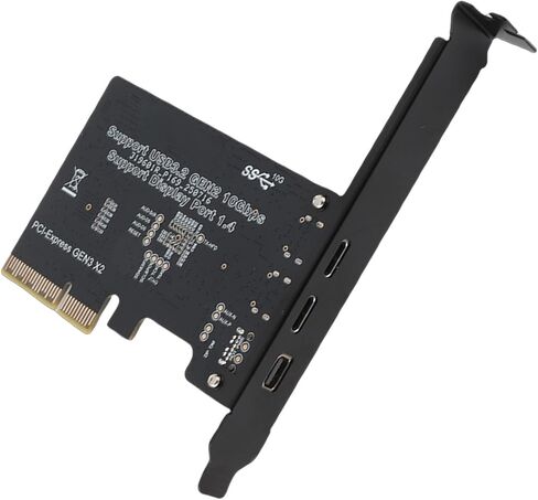 بطاقة Qinlorgo Type C PCIE، بطاقة توسيع USB 3.0 10G، فيديو DisplayPort مع 4K 60 هرتز، مثالية لأجهزة الكمبيوتر المكتبية in Kuwait