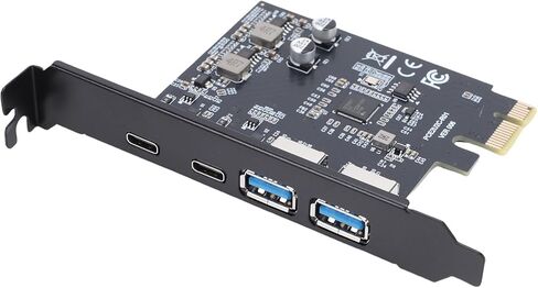 PCIE 1X to USB 3.2 Card Speedy USB 3.2 Expansion Card 4 Ports for High Power Devices for Systems in Kuwait