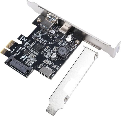 Qinlorgo USB 3.2 Gen1 Expansion Card, PCIE to USB Adapter Card, Type C Type E Expansion with 5Gbps Speed, Ideal for Wins 7, 8, 10, 11 & Desktop PC in Kuwait