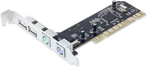 High-Speed PCI 4Ports to PS/2 for PC Keyboard Mouse Adapter Expansion Card US in Kuwait