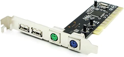 High-Speed PCI 4Ports to PS/2 for PC Keyboard Mouse Adapter Expansion Card US in Kuwait