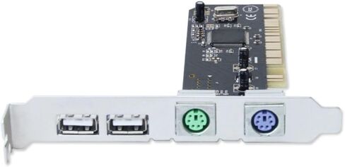 High-Speed PCI 4Ports to PS/2 for PC Keyboard Mouse Adapter Expansion Card US in Kuwait