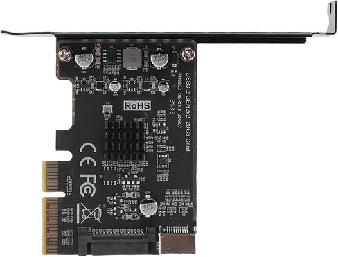 PCIe to USB Expansion Card Adapter USB 3.2 20Gbps PCI Express Card with Front Type C Port for High Speed Data Transfer and Broad Compatibility in Kuwait