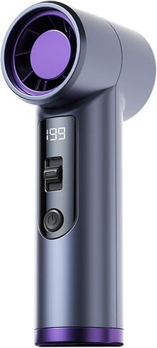 أحمر الشفاه الصغير USB شحن محمول 199 سرعة محمولة شاشة ديجيتال توربو عالية السرعة مروحة 1 قطعة (رمادي) in Kuwait